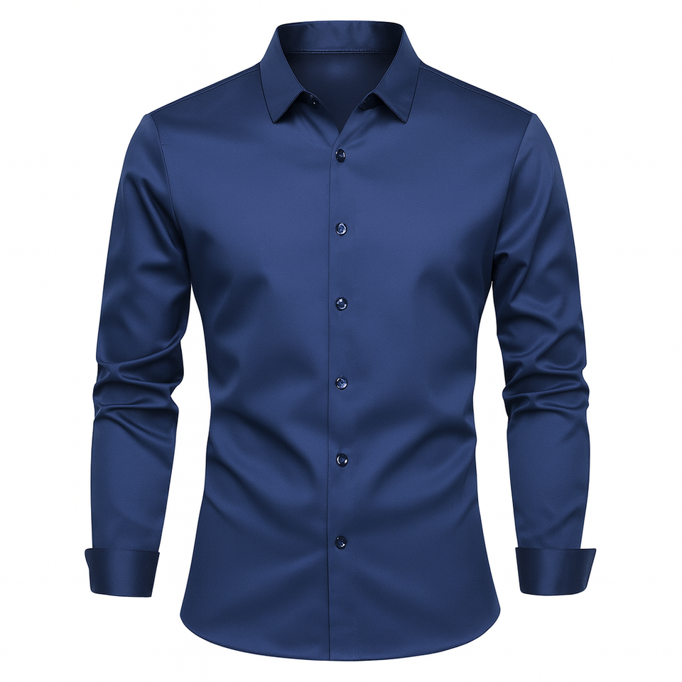Camisa-Social-de-Seda-em-Gelo-Calviori-Azul