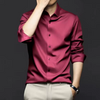 Camisa-Social-de-Seda-em-Gelo-Calviori-Vinho