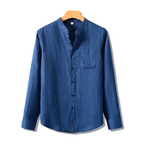 Camisa-de-Linho-Calviori-Amalfi-Azul