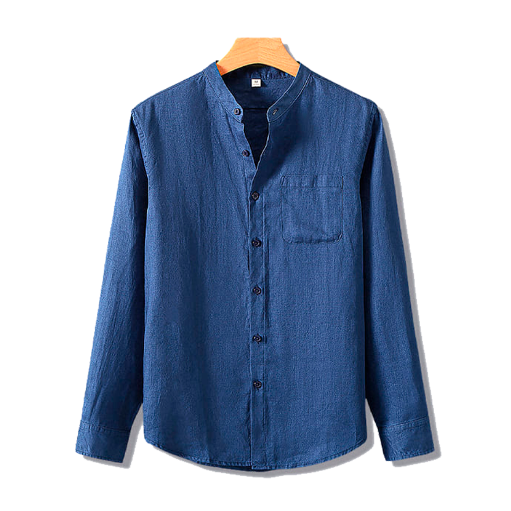 Camisa-de-Linho-Calviori-Amalfi-Azul