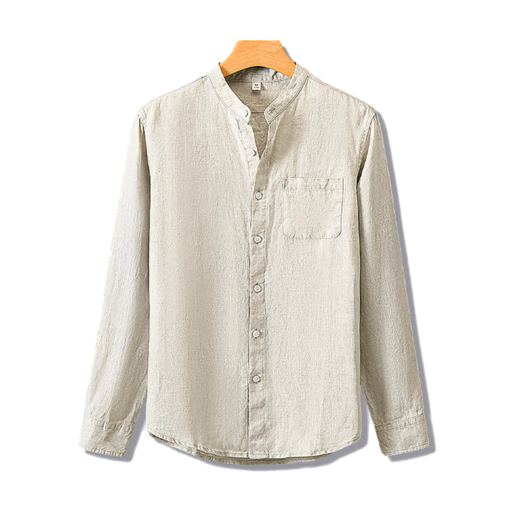 Camisa-de-Linho-Calviori-Amalfi-Bege