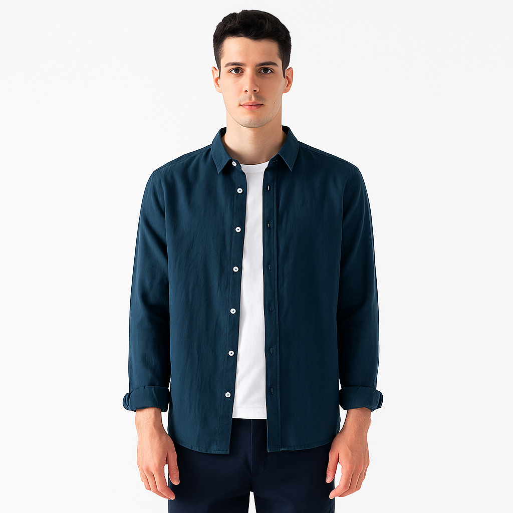 Camisa-de-Linho-Calviori-Blu-Marino-2