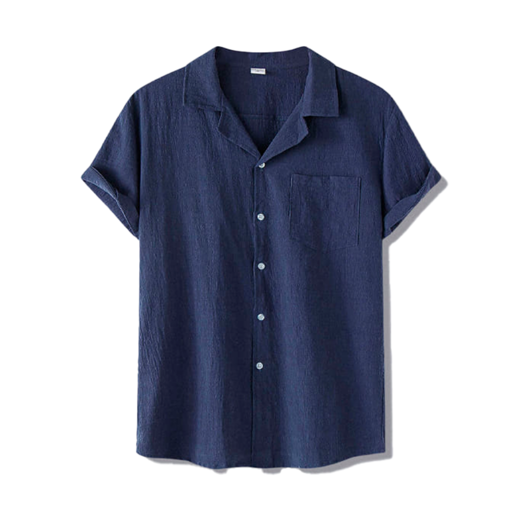 Camisa-de-Linho-Calviori-Capri-Azul-Marinho
