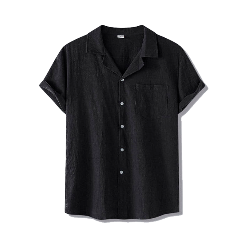 Camisa-de-Linho-Calviori-Capri-Preto