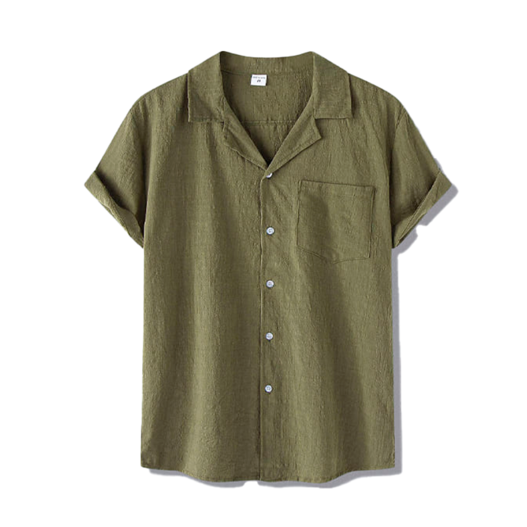 Camisa-de-Linho-Calviori-Capri-Verde-Musgo