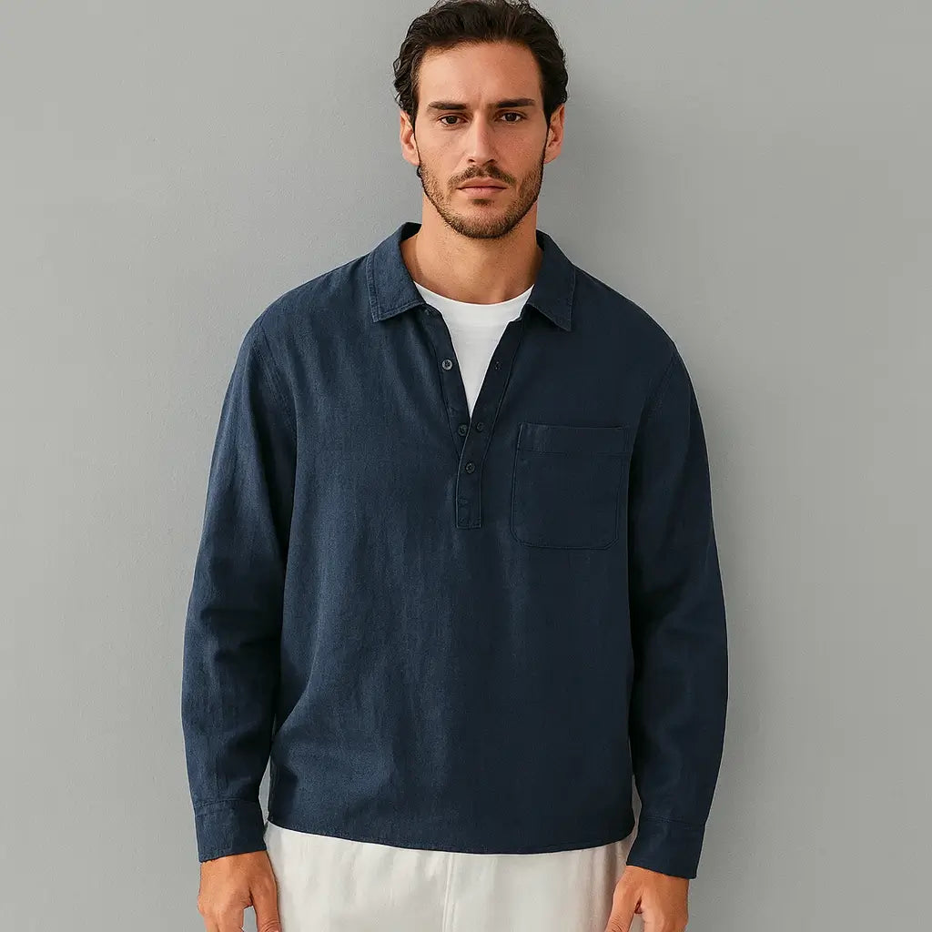 Camisa-de-Linho-Masculina-Calviori-Casual-2