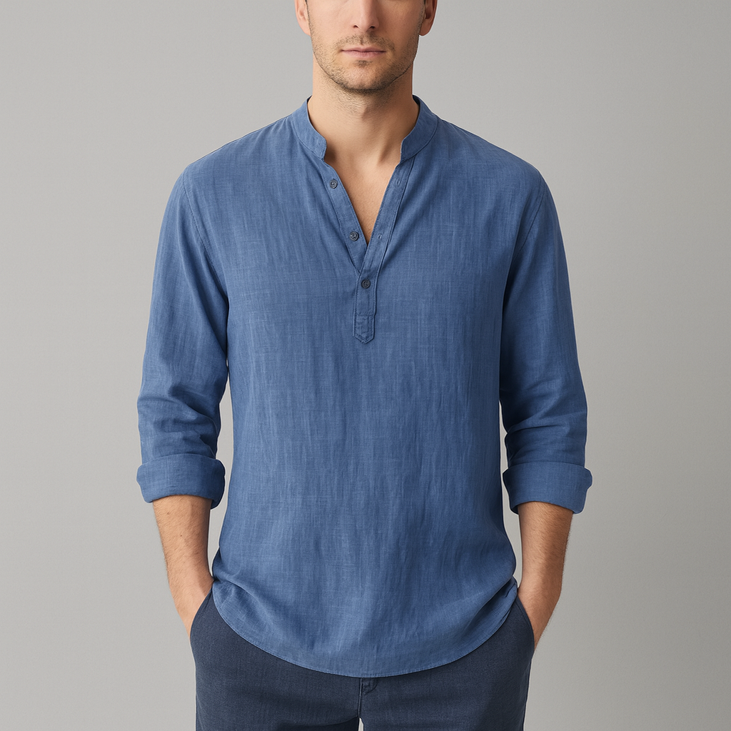 Camisa-de-Linho-Masculina-Calviori-Ocean-2